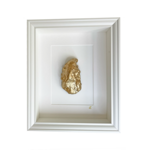 Gold - dichte oester ingelijst 28 x 23 cm wit